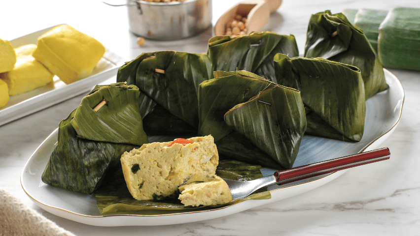 Hidangan Pepes Di Bungkus Dengan Daun Pisang