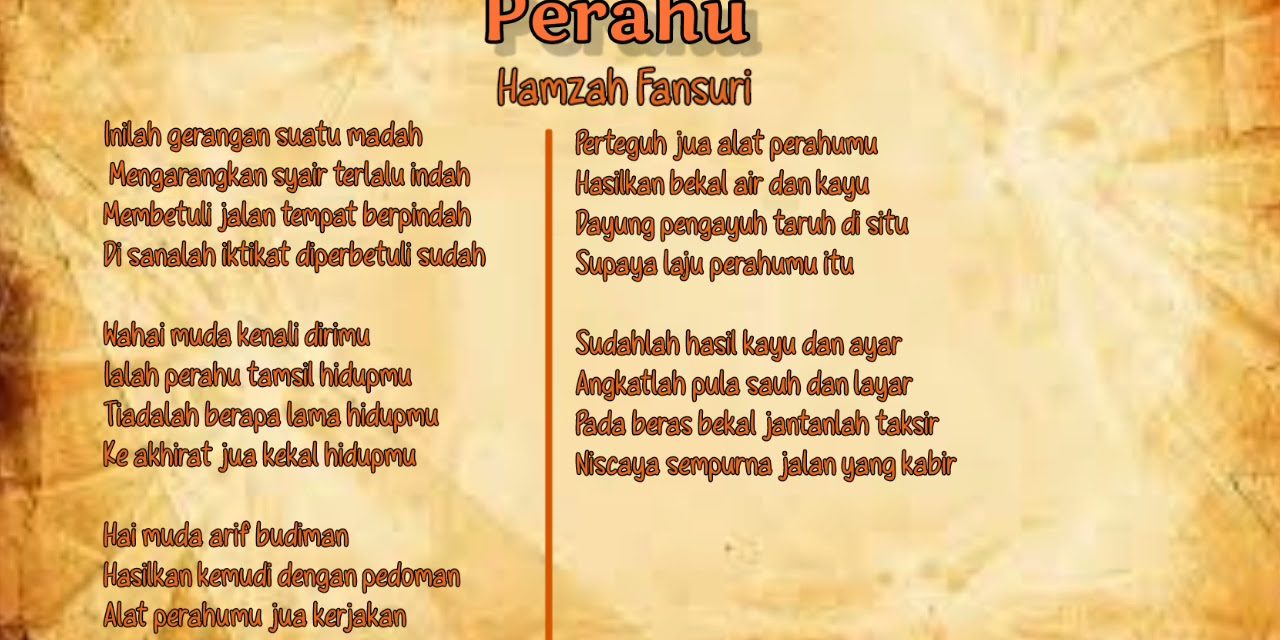 Sastra Melayu Menjadi Sebuah Syair Atau Lirik Puisi