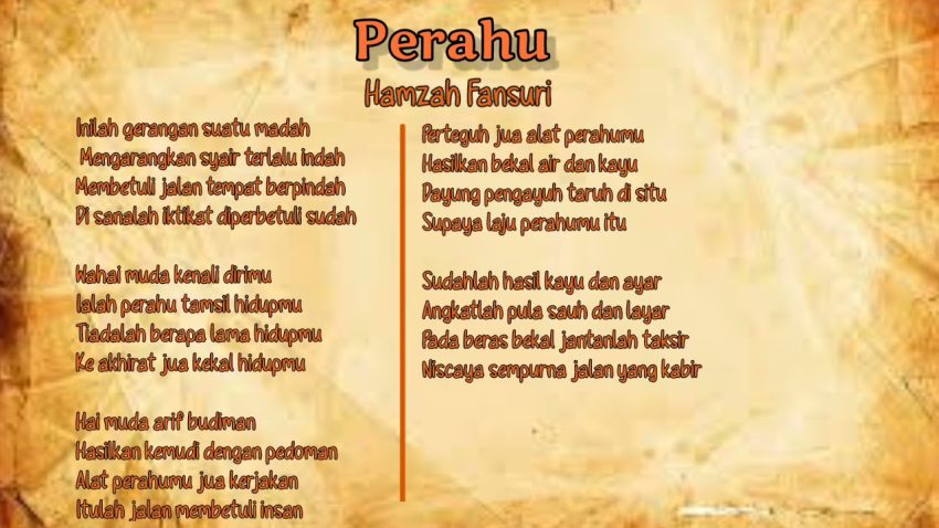 Sastra Melayu Menjadi Sebuah Syair Atau Lirik Puisi