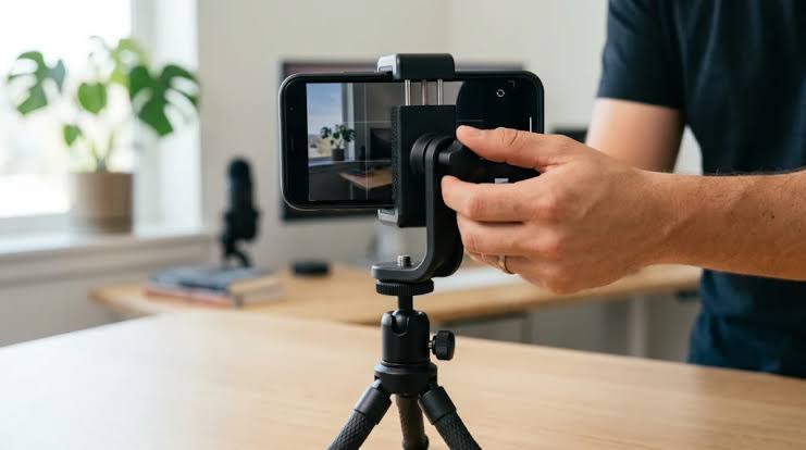 Perangkat Penyangga Tripod Dengan Fungsi Memotret